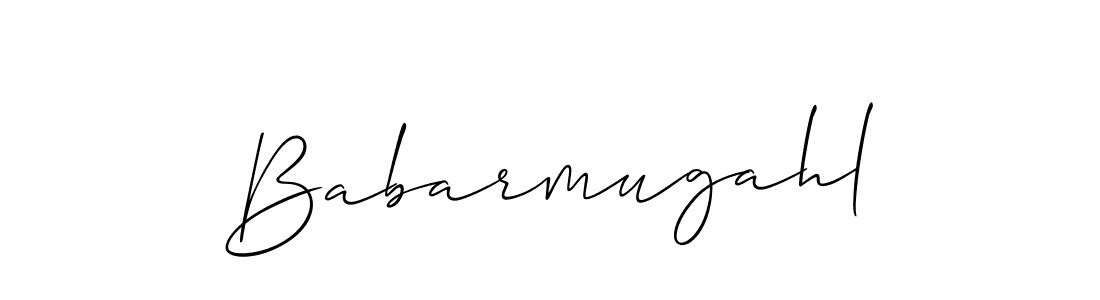 Create a beautiful signature design for name Babarmugahl. With this signature (Allison_Script) fonts, you can make a handwritten signature for free. Babarmugahl signature style 2 images and pictures png