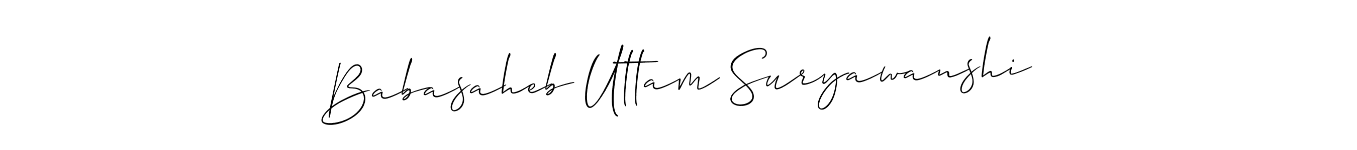 Create a beautiful signature design for name Babasaheb Uttam Suryawanshi. With this signature (Allison_Script) fonts, you can make a handwritten signature for free. Babasaheb Uttam Suryawanshi signature style 2 images and pictures png