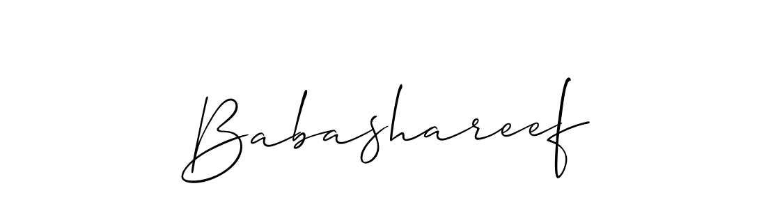 You should practise on your own different ways (Allison_Script) to write your name (Babashareef) in signature. don't let someone else do it for you. Babashareef signature style 2 images and pictures png