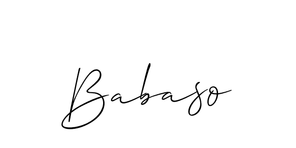 Once you've used our free online signature maker to create your best signature Allison_Script style, it's time to enjoy all of the benefits that Babaso name signing documents. Babaso signature style 2 images and pictures png