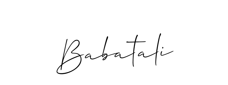 It looks lik you need a new signature style for name Babatali. Design unique handwritten (Allison_Script) signature with our free signature maker in just a few clicks. Babatali signature style 2 images and pictures png