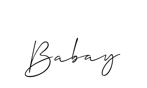 How to Draw Babay signature style? Allison_Script is a latest design signature styles for name Babay. Babay signature style 2 images and pictures png