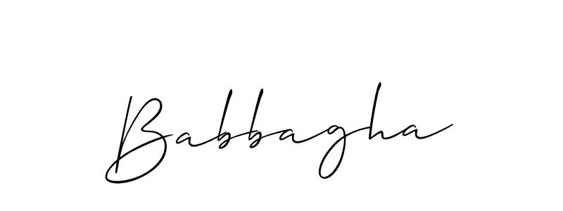 Design your own signature with our free online signature maker. With this signature software, you can create a handwritten (Allison_Script) signature for name Babbagha. Babbagha signature style 2 images and pictures png