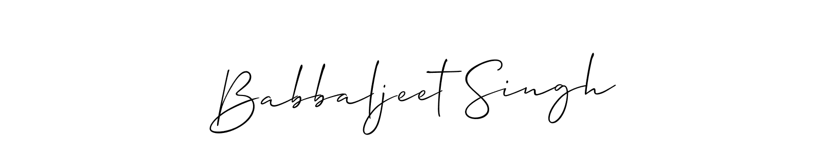 Allison_Script is a professional signature style that is perfect for those who want to add a touch of class to their signature. It is also a great choice for those who want to make their signature more unique. Get Babbaljeet Singh name to fancy signature for free. Babbaljeet Singh signature style 2 images and pictures png