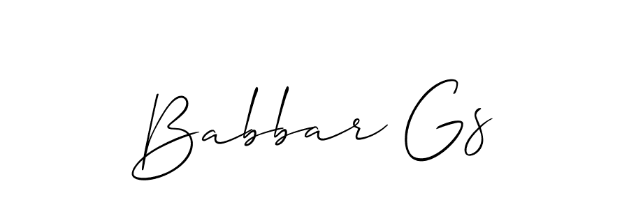 How to Draw Babbar Gs signature style? Allison_Script is a latest design signature styles for name Babbar Gs. Babbar Gs signature style 2 images and pictures png