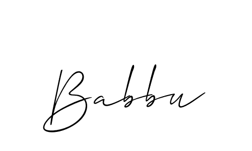 Make a beautiful signature design for name Babbu. With this signature (Allison_Script) style, you can create a handwritten signature for free. Babbu signature style 2 images and pictures png