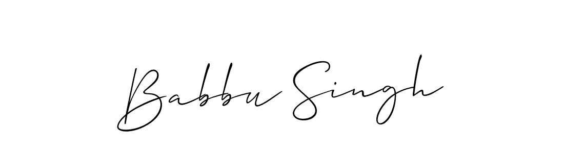 Create a beautiful signature design for name Babbu Singh. With this signature (Allison_Script) fonts, you can make a handwritten signature for free. Babbu Singh signature style 2 images and pictures png