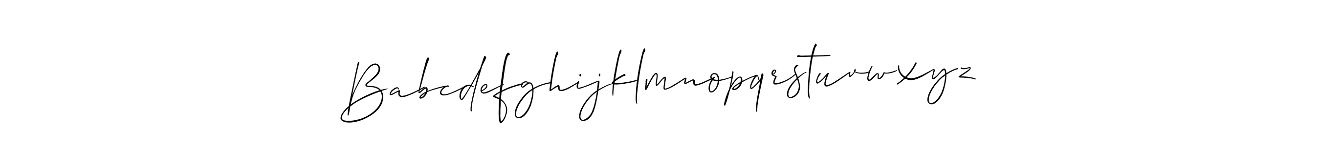 Allison_Script is a professional signature style that is perfect for those who want to add a touch of class to their signature. It is also a great choice for those who want to make their signature more unique. Get Babcdefghijklmnopqrstuvwxyz name to fancy signature for free. Babcdefghijklmnopqrstuvwxyz signature style 2 images and pictures png