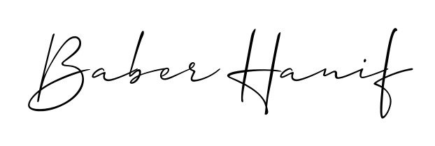 An effortless, minimalist signature concept for Baber Hanif using Allison_Script design. Clean lines that look great on any document. Baber Hanif signature style 2 images and pictures png