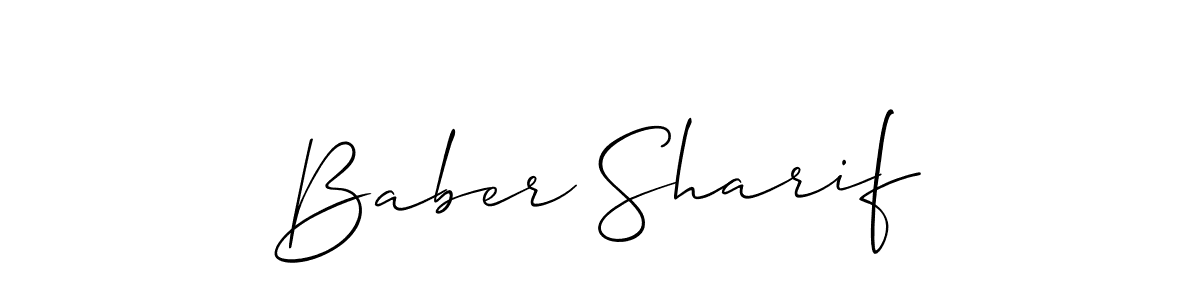 Best and Professional Signature Style for Baber Sharif. Allison_Script Best Signature Style Collection. Baber Sharif signature style 2 images and pictures png