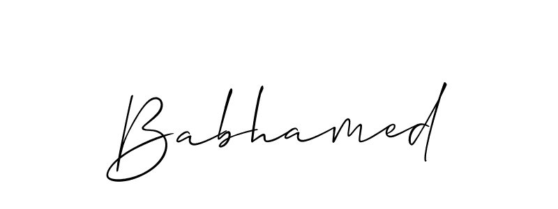 Make a short Babhamed signature style. Manage your documents anywhere anytime using Allison_Script. Create and add eSignatures, submit forms, share and send files easily. Babhamed signature style 2 images and pictures png