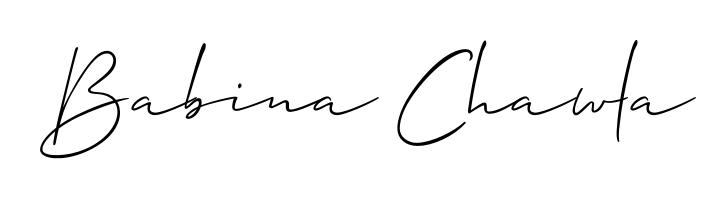 Allison_Script is a professional signature style that is perfect for those who want to add a touch of class to their signature. Get Babina Chawla name fancy signature for free. Babina Chawla signature style 2 images and pictures png