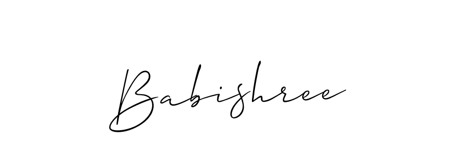 You should practise on your own different ways (Allison_Script) to write your name (Babishree) in signature. don't let someone else do it for you. Babishree signature style 2 images and pictures png