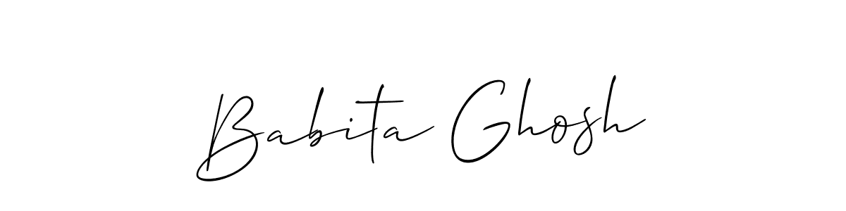 Design your own signature with our free online signature maker. With this signature software, you can create a handwritten (Allison_Script) signature for name Babita Ghosh. Babita Ghosh signature style 2 images and pictures png