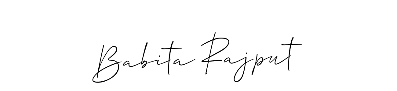 Babita Rajput stylish signature style. Best Handwritten Sign (Allison_Script) for my name. Handwritten Signature Collection Ideas for my name Babita Rajput. Babita Rajput signature style 2 images and pictures png