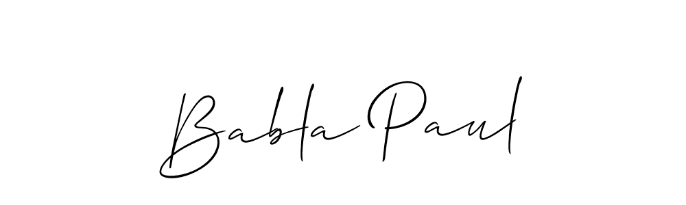 How to Draw Babla Paul signature style? Allison_Script is a latest design signature styles for name Babla Paul. Babla Paul signature style 2 images and pictures png