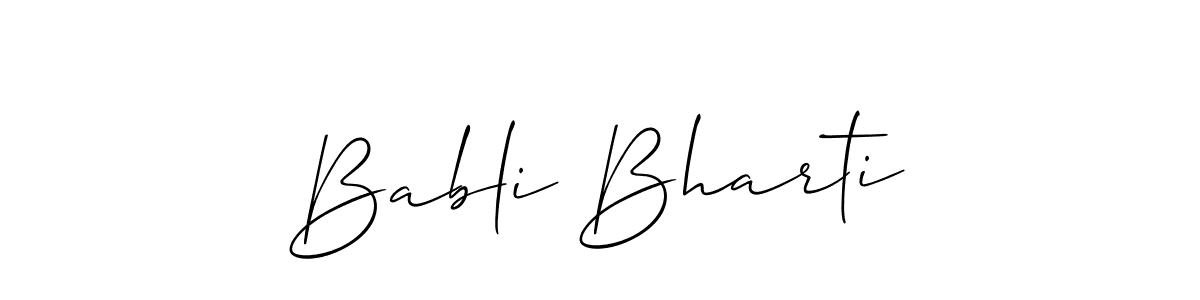 You should practise on your own different ways (Allison_Script) to write your name (Babli Bharti) in signature. don't let someone else do it for you. Babli Bharti signature style 2 images and pictures png