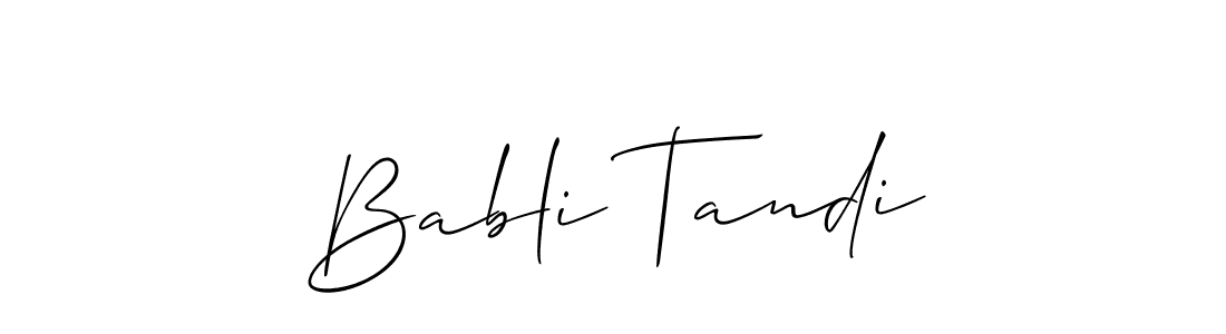 The best way (Allison_Script) to make a short signature is to pick only two or three words in your name. The name Babli Tandi include a total of six letters. For converting this name. Babli Tandi signature style 2 images and pictures png