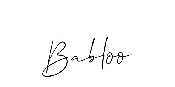 The best way (Allison_Script) to make a short signature is to pick only two or three words in your name. The name Babloo include a total of six letters. For converting this name. Babloo signature style 2 images and pictures png