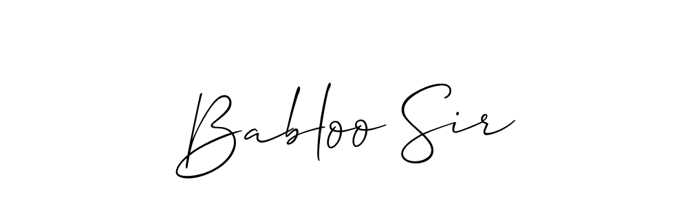 How to make Babloo Sir name signature. Use Allison_Script style for creating short signs online. This is the latest handwritten sign. Babloo Sir signature style 2 images and pictures png