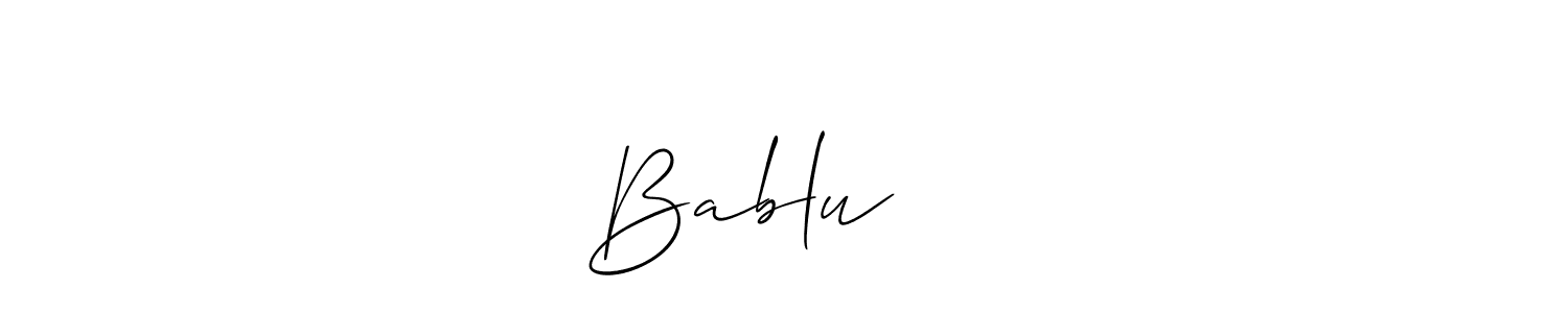 Create a beautiful signature design for name Bablu ইসল. With this signature (Allison_Script) fonts, you can make a handwritten signature for free. Bablu ইসল signature style 2 images and pictures png