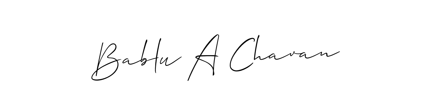 Also we have Bablu A Chavan name is the best signature style. Create professional handwritten signature collection using Allison_Script autograph style. Bablu A Chavan signature style 2 images and pictures png