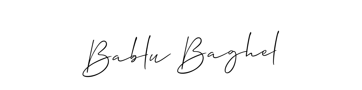 Use a signature maker to create a handwritten signature online. With this signature software, you can design (Allison_Script) your own signature for name Bablu Baghel. Bablu Baghel signature style 2 images and pictures png