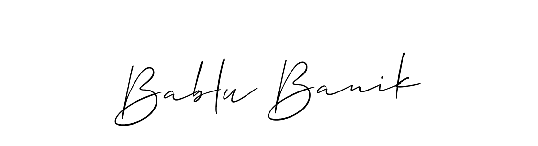 Also You can easily find your signature by using the search form. We will create Bablu Banik name handwritten signature images for you free of cost using Allison_Script sign style. Bablu Banik signature style 2 images and pictures png