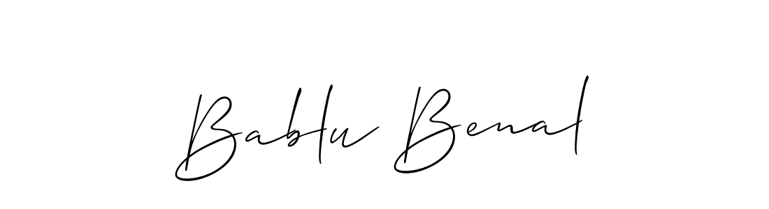 It looks lik you need a new signature style for name Bablu Benal. Design unique handwritten (Allison_Script) signature with our free signature maker in just a few clicks. Bablu Benal signature style 2 images and pictures png