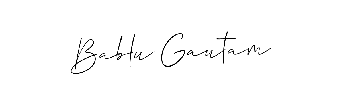 Also we have Bablu Gautam name is the best signature style. Create professional handwritten signature collection using Allison_Script autograph style. Bablu Gautam signature style 2 images and pictures png