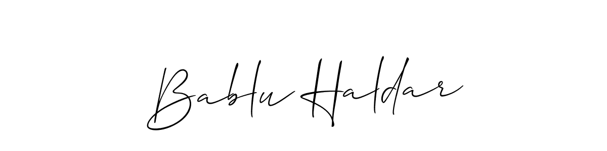 Make a beautiful signature design for name Bablu Haldar. Use this online signature maker to create a handwritten signature for free. Bablu Haldar signature style 2 images and pictures png
