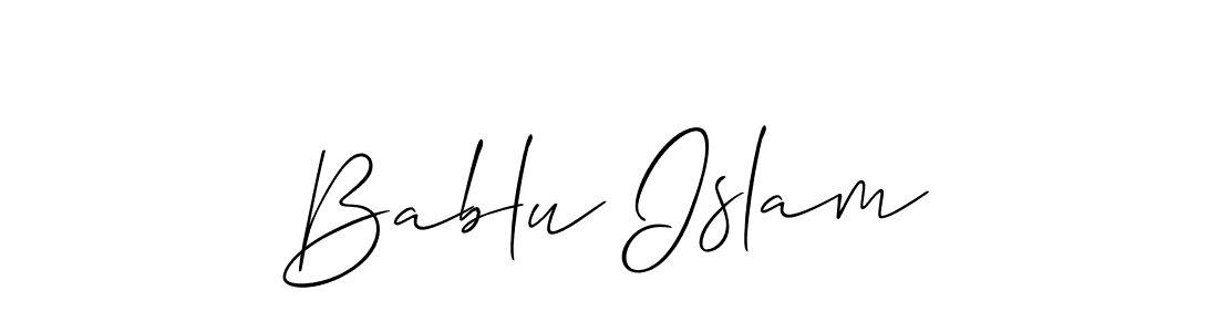 Similarly Allison_Script is the best handwritten signature design. Signature creator online .You can use it as an online autograph creator for name Bablu Islam. Bablu Islam signature style 2 images and pictures png