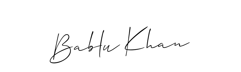 Similarly Allison_Script is the best handwritten signature design. Signature creator online .You can use it as an online autograph creator for name Bablu Khan. Bablu Khan signature style 2 images and pictures png