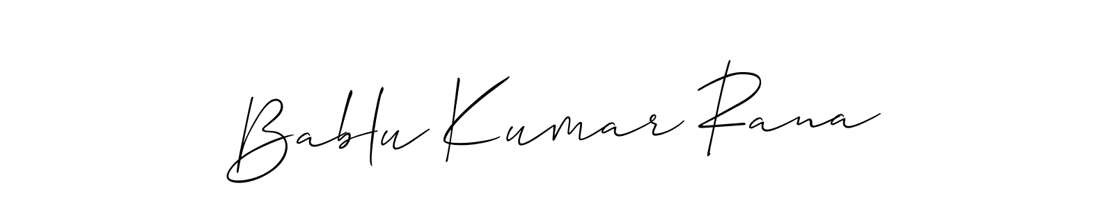 It looks lik you need a new signature style for name Bablu Kumar Rana. Design unique handwritten (Allison_Script) signature with our free signature maker in just a few clicks. Bablu Kumar Rana signature style 2 images and pictures png