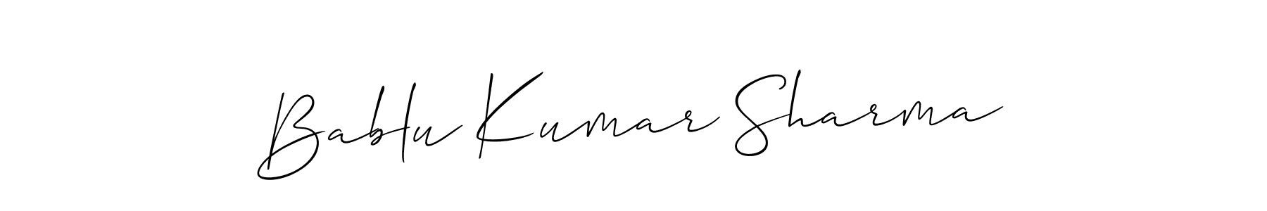 You should practise on your own different ways (Allison_Script) to write your name (Bablu Kumar Sharma) in signature. don't let someone else do it for you. Bablu Kumar Sharma signature style 2 images and pictures png