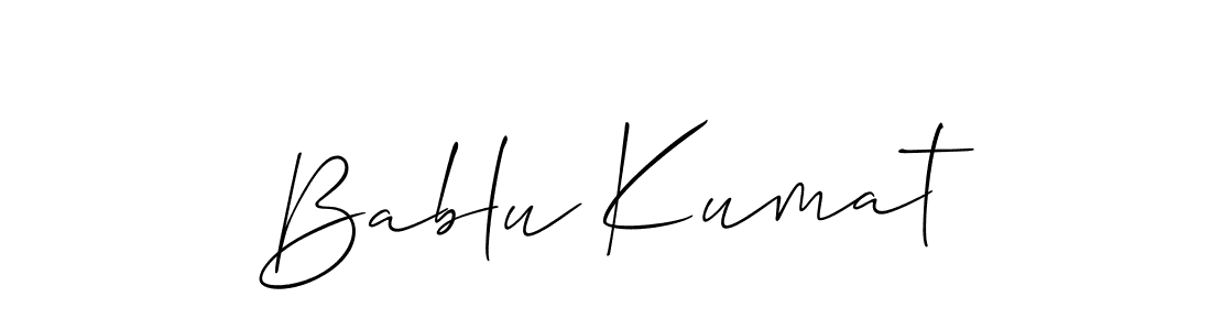 Once you've used our free online signature maker to create your best signature Allison_Script style, it's time to enjoy all of the benefits that Bablu Kumat name signing documents. Bablu Kumat signature style 2 images and pictures png