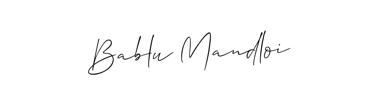 How to make Bablu Mandloi signature? Allison_Script is a professional autograph style. Create handwritten signature for Bablu Mandloi name. Bablu Mandloi signature style 2 images and pictures png