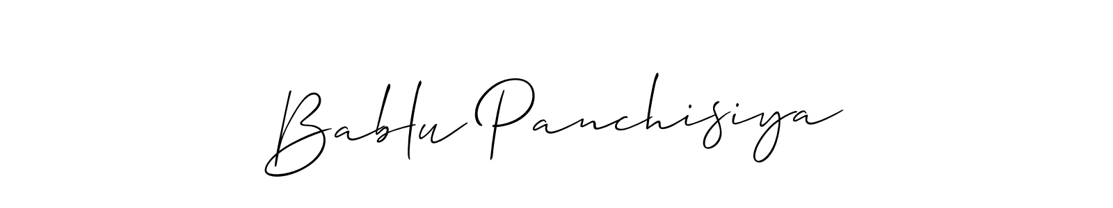 Use a signature maker to create a handwritten signature online. With this signature software, you can design (Allison_Script) your own signature for name Bablu Panchisiya. Bablu Panchisiya signature style 2 images and pictures png