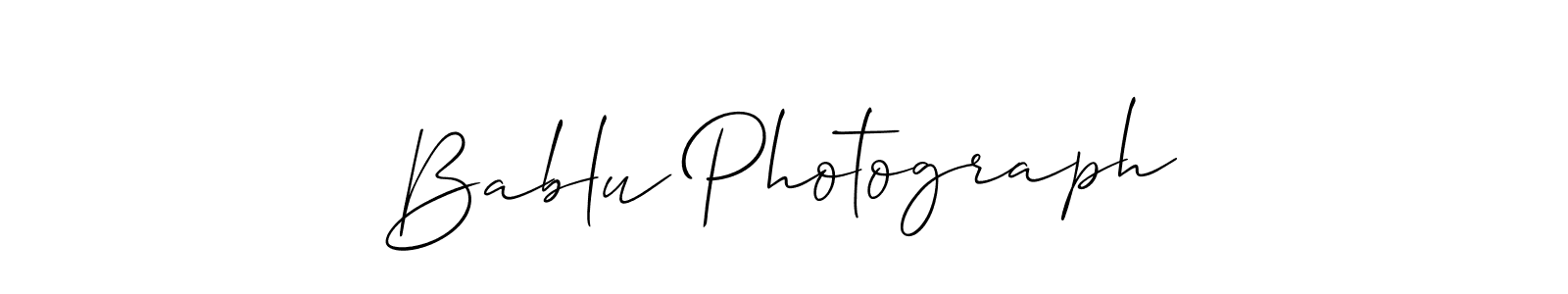 Also You can easily find your signature by using the search form. We will create Bablu Photograph name handwritten signature images for you free of cost using Allison_Script sign style. Bablu Photograph signature style 2 images and pictures png