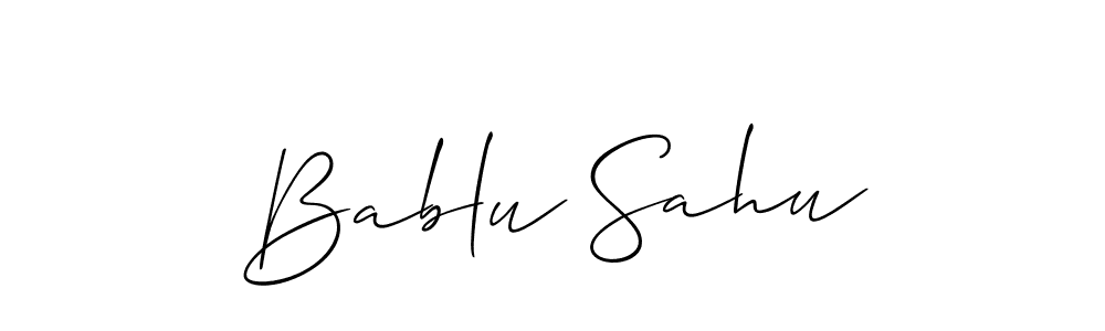 Also we have Bablu Sahu name is the best signature style. Create professional handwritten signature collection using Allison_Script autograph style. Bablu Sahu signature style 2 images and pictures png
