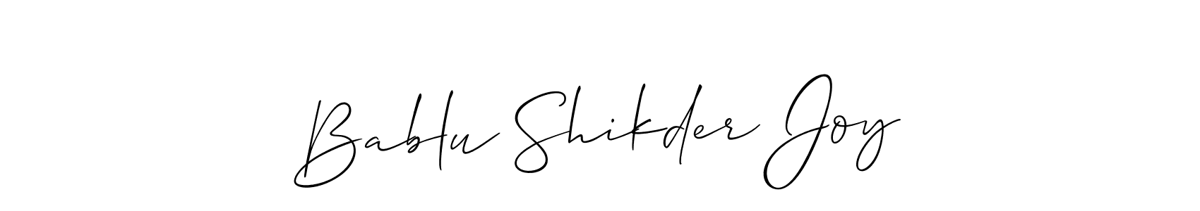 How to Draw Bablu Shikder Joy signature style? Allison_Script is a latest design signature styles for name Bablu Shikder Joy. Bablu Shikder Joy signature style 2 images and pictures png