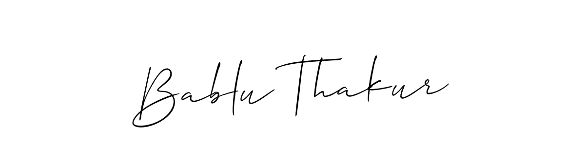 How to make Bablu Thakur signature? Allison_Script is a professional autograph style. Create handwritten signature for Bablu Thakur name. Bablu Thakur signature style 2 images and pictures png