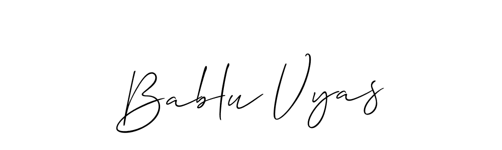 How to Draw Bablu Vyas signature style? Allison_Script is a latest design signature styles for name Bablu Vyas. Bablu Vyas signature style 2 images and pictures png