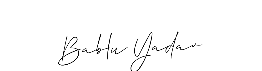 Allison_Script is a professional signature style that is perfect for those who want to add a touch of class to their signature. It is also a great choice for those who want to make their signature more unique. Get Bablu Yadav name to fancy signature for free. Bablu Yadav signature style 2 images and pictures png