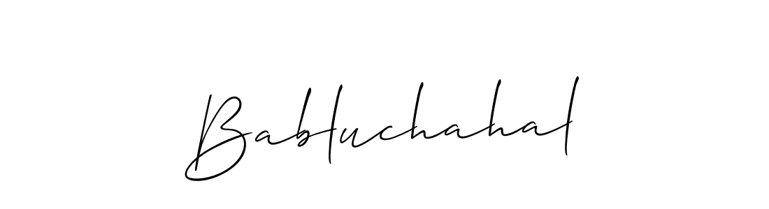 Also we have Babluchahal name is the best signature style. Create professional handwritten signature collection using Allison_Script autograph style. Babluchahal signature style 2 images and pictures png