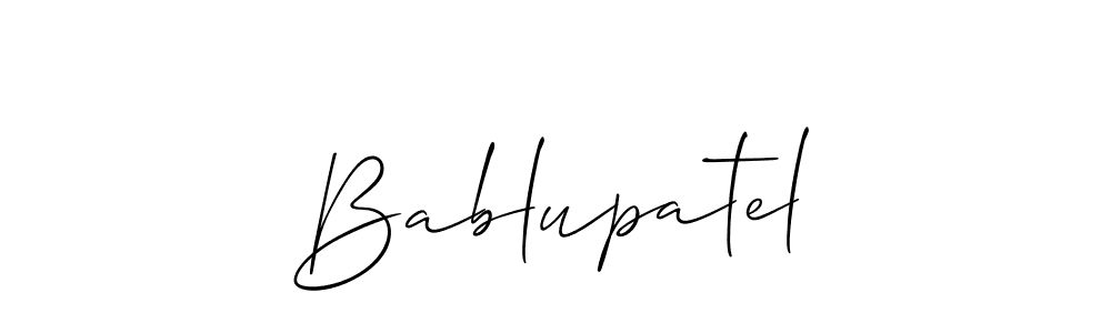 Use a signature maker to create a handwritten signature online. With this signature software, you can design (Allison_Script) your own signature for name Bablupatel. Bablupatel signature style 2 images and pictures png