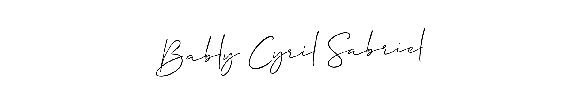 You can use this online signature creator to create a handwritten signature for the name Bably Cyril Sabriel. This is the best online autograph maker. Bably Cyril Sabriel signature style 2 images and pictures png