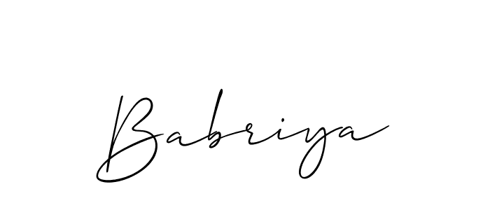 Also You can easily find your signature by using the search form. We will create Babriya name handwritten signature images for you free of cost using Allison_Script sign style. Babriya signature style 2 images and pictures png