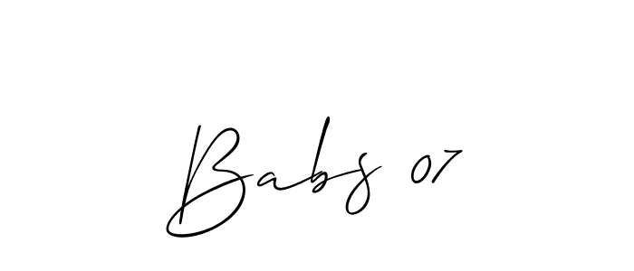 Here are the top 10 professional signature styles for the name Babs 07. These are the best autograph styles you can use for your name. Babs 07 signature style 2 images and pictures png