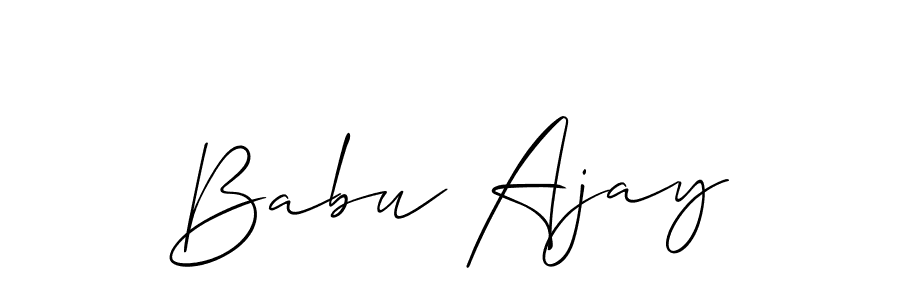 if you are searching for the best signature style for your name Babu Ajay. so please give up your signature search. here we have designed multiple signature styles  using Allison_Script. Babu Ajay signature style 2 images and pictures png